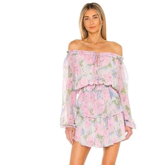 LoveShackFancy popover dress in blueberry frosting Size M - Picture 5 of 6